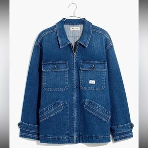 NWT Madewell Workwear Collection Herringbone Twill Denim Jean Chore Coat XS